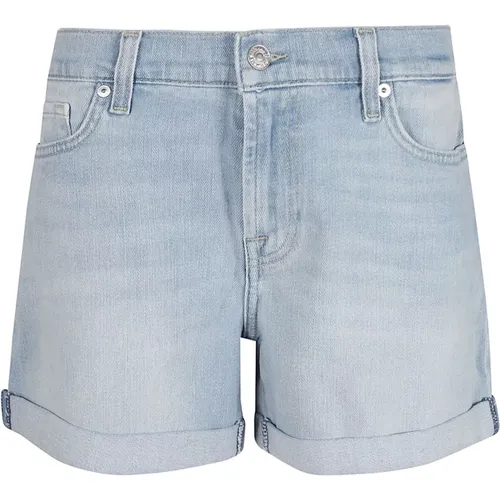 Denim Shorts , Damen, Größe: W27 - 7 For All Mankind - Modalova