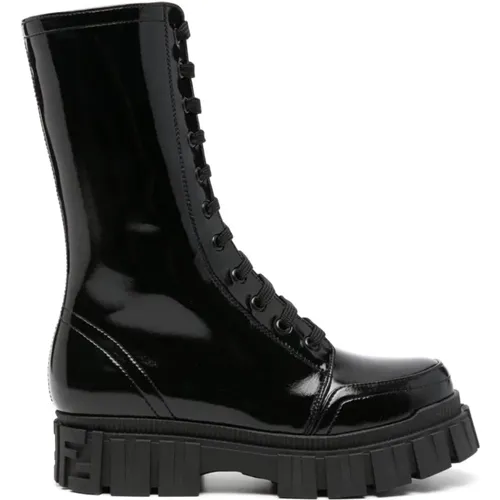 Patent Leather Boot , female, Sizes: 3 UK - Fendi - Modalova