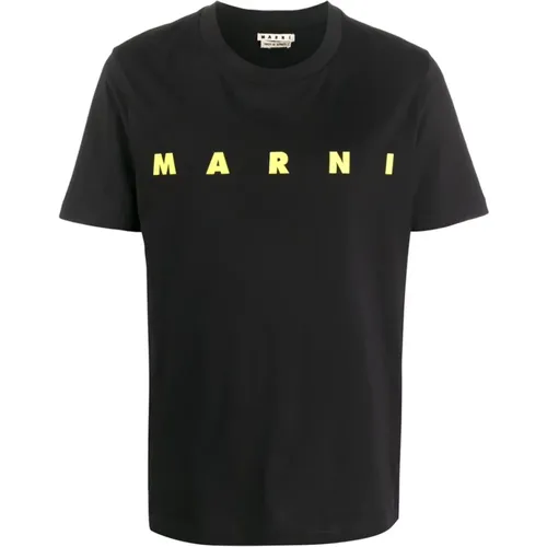 Logo Print T-Shirt , male, Sizes: S - Marni - Modalova