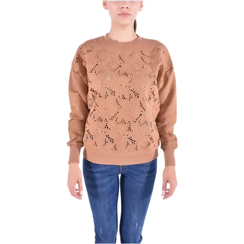 Embroidered Crewneck Sweater , female, Sizes: XS, M, S - Max Mara Studio - Modalova