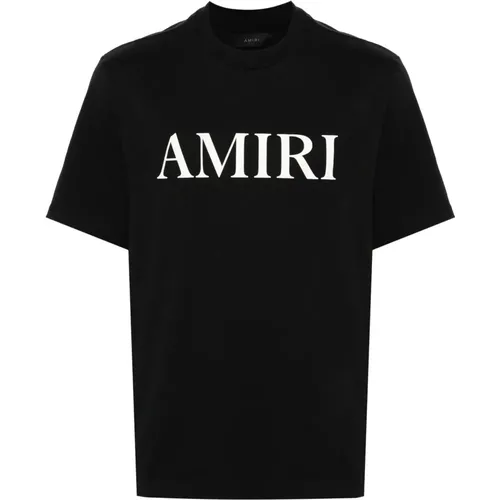 Schwarzes Logo Baumwoll T-Shirt , Herren, Größe: L - Amiri - Modalova