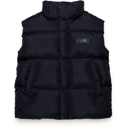 Gepolstertes Schwarzes Gilet mit Nummernmotiv - Maison Margiela - Modalova