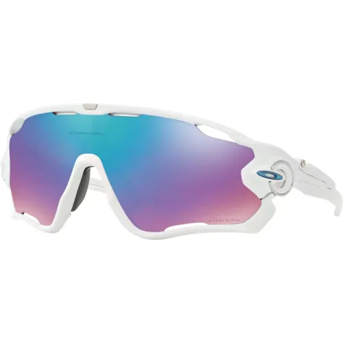 Jawbreaker Sonnenbrille Polished /Prizm Snow,Matte Schwarze Sonnenbrille mit Prizm Trail Torch,JAWBREAKER Sonnenbrille - Poliertes Weiß/Prizm Road - Oakley - Modalova