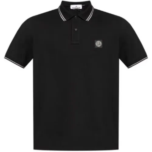 Polo Shirts, male, , Size: S Logo Applique Polo Shirt - Stone Island - Modalova