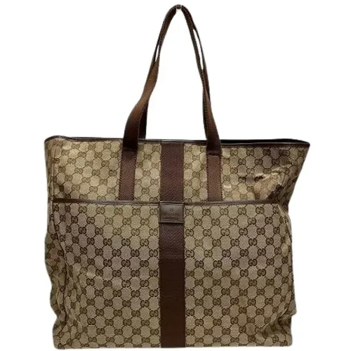 Pre-owned Tote Bags, female, , Size: ONE SIZE Pre-owned Canvas Tote Bag - Gucci Vintage - Modalova