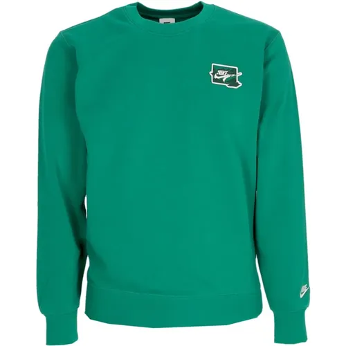 Sweatshirts, male, , Size: XS Lightweight Crewneck Sweatshirt Malachite/Sail - Nike - Modalova