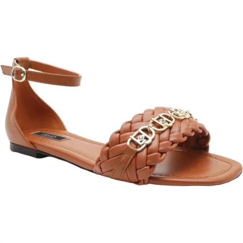 Casual Camel Leder Damen Sandalen , Damen, Größe: 37 EU - Liu Jo - Modalova