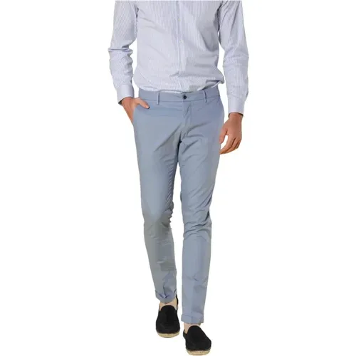 Extra Slim Chino Hose Azure , Herren, Größe: M - Mason's - Modalova