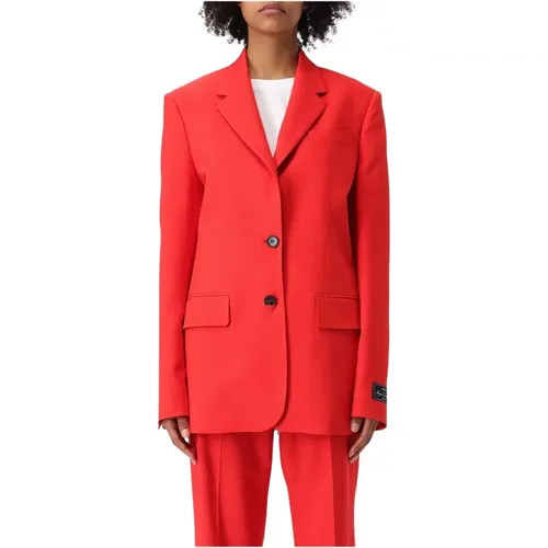 Blazers, female, , Size: XL Relaxed Fit Structured Blazer - Msgm - Modalova