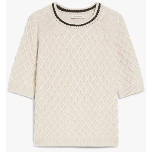 Diamantmuster Woll-Kaschmir Pullover , Damen, Größe: L - Max Mara - Modalova