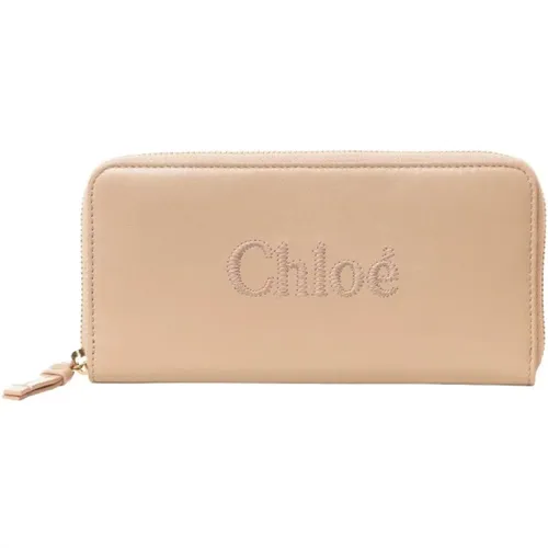 Pink Sense Zip Wallet , female, Sizes: ONE SIZE - Chloé - Modalova