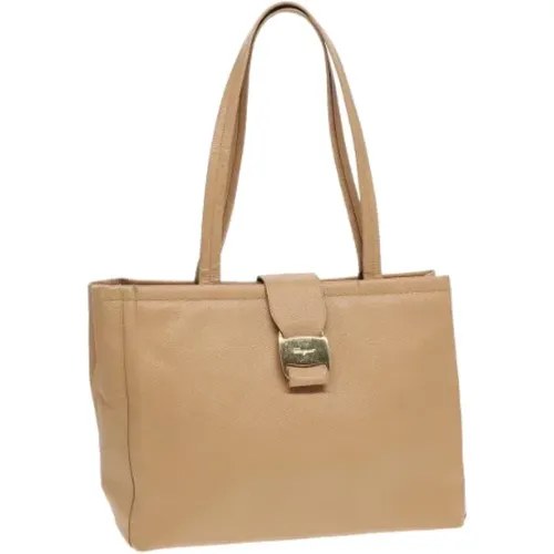 Pre-owned Leder Schultertasche , Damen, Größe: ONE Size - Salvatore Ferragamo Pre-owned - Modalova