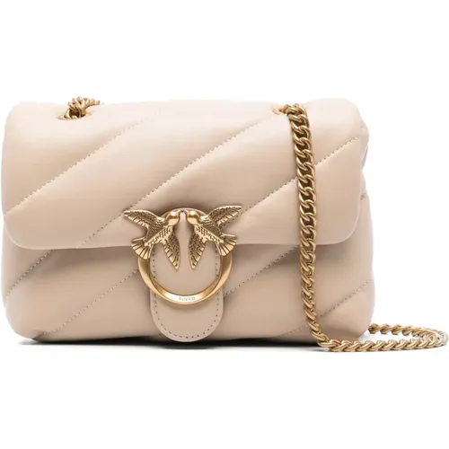 Shoulder Bags, female, , Size: ONE SIZE Mini Love Puff Shoulder Bag - pinko - Modalova