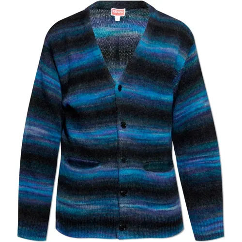 Cardigans, male, , Size: L Wool Cardigan - Kenzo - Modalova