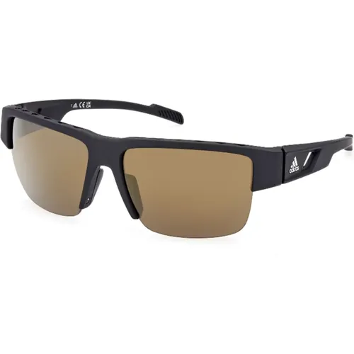 Sunglasses, unisex, , Size: 68 MM Matte /Brown Sunglasses - Adidas - Modalova