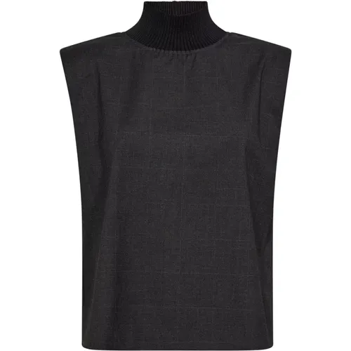 Rib Turtleneck Vest Top , Damen, Größe: M - Co'Couture - Modalova