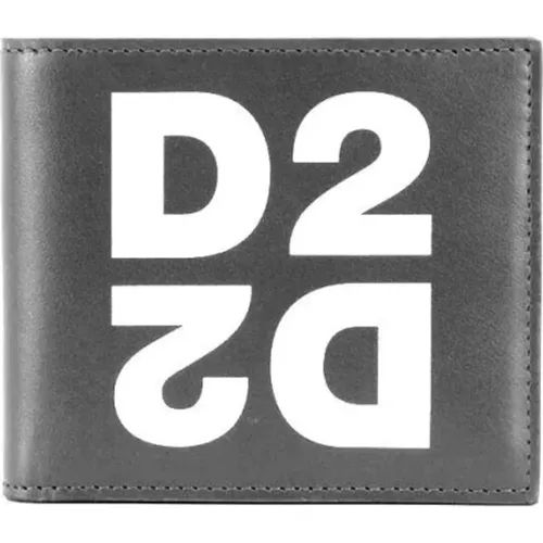 Mirror Logo Bi-fold Wallet , male, Sizes: ONE SIZE - Dsquared2 - Modalova