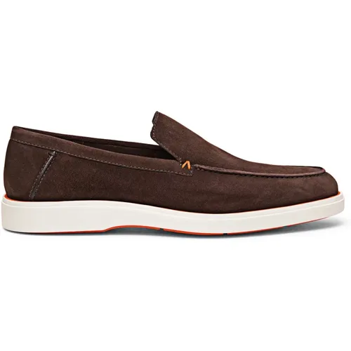 Suede Loafer Santoni - Santoni - Modalova