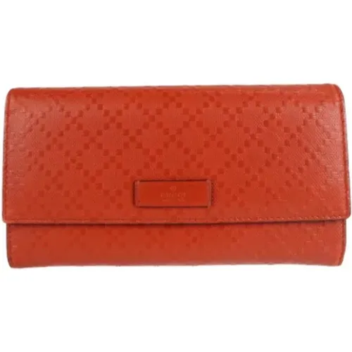 Pre-owned Wallets, female, , Size: ONE SIZE Leather Gucci Wallet - Gucci Vintage - Modalova