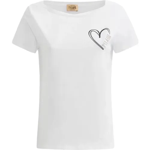 T-Shirts, female, , Size: S Heart Logo T-shirt - Alviero Martini 1a Classe - Modalova