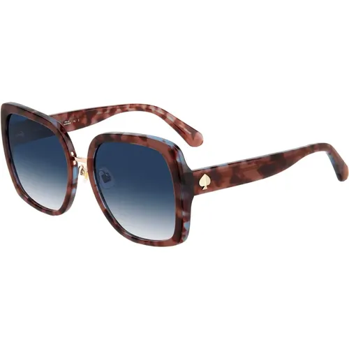 Blue Havana Sunglasses Kimber/G/S , female, Sizes: 56 MM - Kate Spade - Modalova