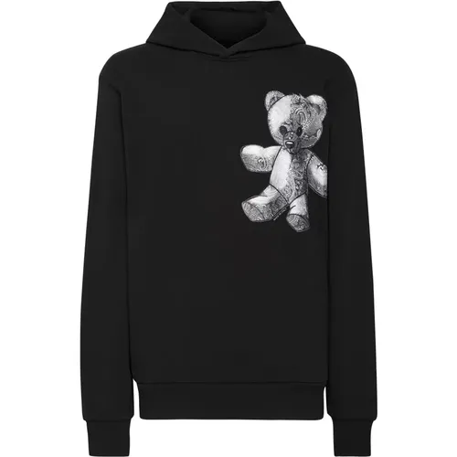 Hoodies, male, , Size: S Hoodie Sweatshirt Paisley Teddy Bear - Philipp Plein - Modalova