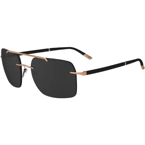 Sunglasses, unisex, , Size: ONE SIZE Bronze/Grey Sunglasses SUN C-2 8708 - Silhouette - Modalova