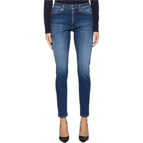 Hellblaue Skinny Ankle Jeans , Damen, Größe: W31 - Dondup - Modalova