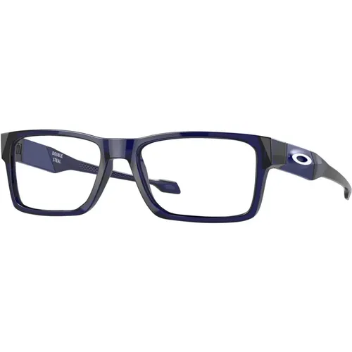 Glasses, male, , Size: 46 MM Double Steal Eyewear Frames Polished Ice - Oakley - Modalova