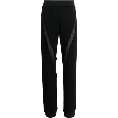 Schwarze Baumwolljogger mit transparenten Einsätzen , Damen, Größe: XS - Tom Ford - Modalova