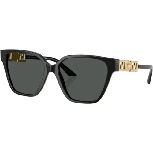 Stylische Sonnenbrille dunkelgraues Gestell , Damen, Größe: 56 MM - Versace - Modalova