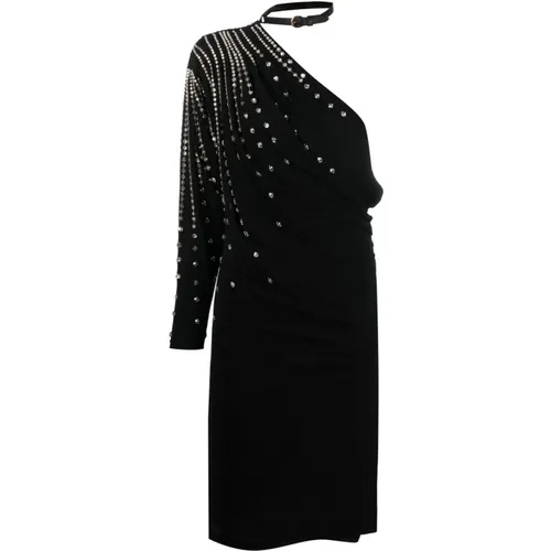 Sequin-Embellished One-Shoulder Midi Dress , female, Sizes: M, S - Gucci - Modalova