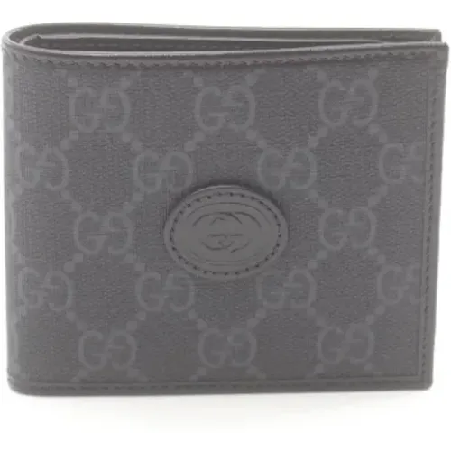 Pre-owned Wallets, male, , Size: ONE SIZE Pre-owned Coated canvas wallets - Gucci Vintage - Modalova