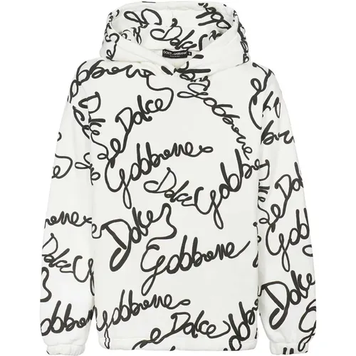 Classic Logo Hooded Sweatshirt , male, Sizes: L - Dolce & Gabbana - Modalova