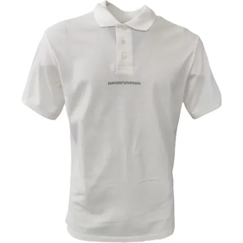 Short Sleeve Cotton Polo with Embossed Logo - XXL , male, Sizes: XL, 2XL - Emporio Armani - Modalova