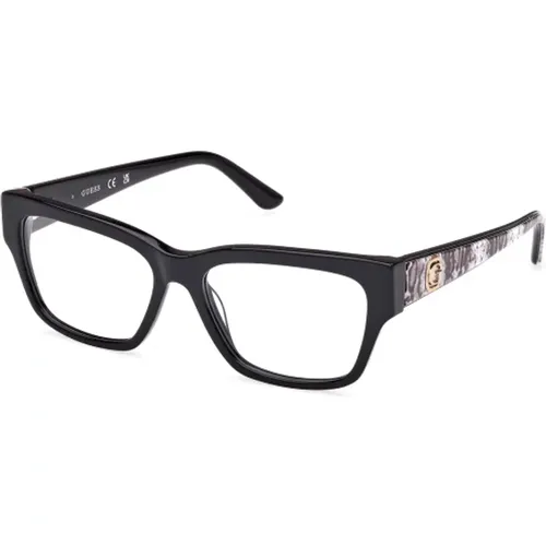Rechteckige Modische Brille mit Tiermuster - Guess - Modalova