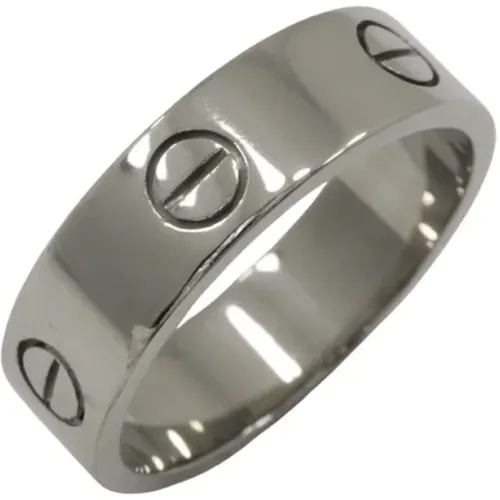 Pre-owned Jewellery, female, , Size: ONE SIZE Pre-owned White Gold rings - Cartier Vintage - Modalova