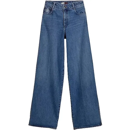 Wide Jeans , Damen, Größe: M - Tommy Hilfiger - Modalova