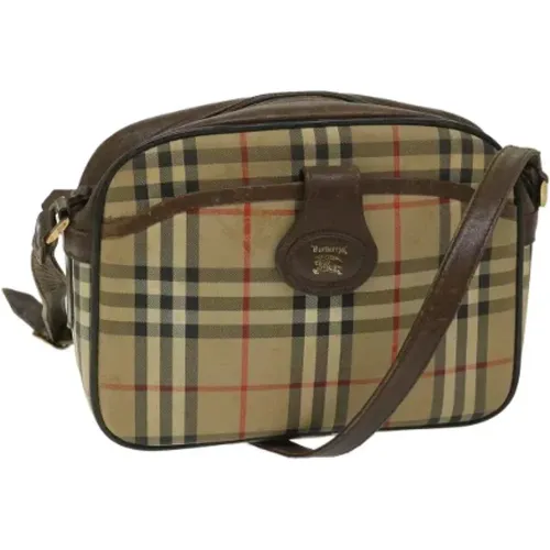 Pre-owned Canvas schultertasche , Damen, Größe: ONE Size - Burberry Vintage - Modalova