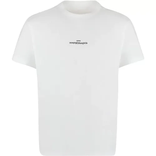 Cotton Logo T-Shirt , male, Sizes: L, XL, M, S - Maison Margiela - Modalova