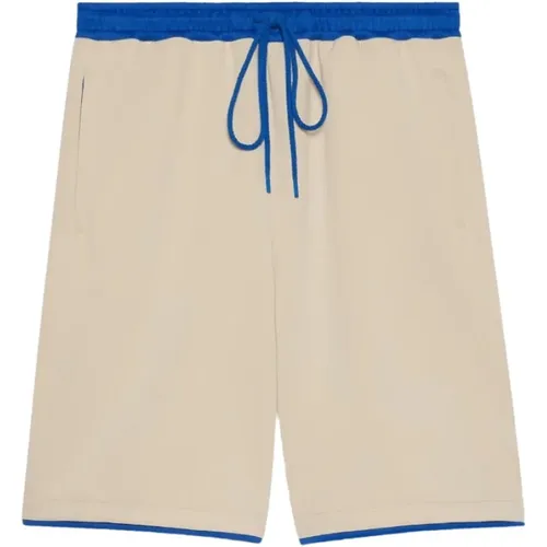 Logo-appliqué colour-block track shorts , male, Sizes: M - Gucci - Modalova