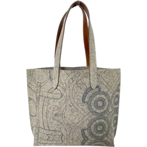 Pre-owned Tote Bags, female, , Size: ONE SIZE Pre-owned Canvas handbags - Hermès Vintage - Modalova