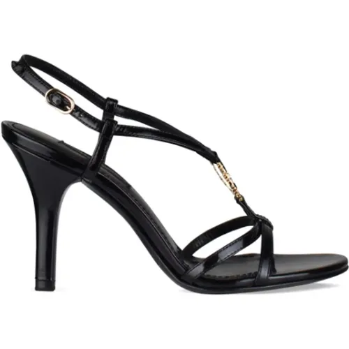 Schwarze Lackleder High Heel Sandalen , Damen, Größe: 35 EU - Dolce & Gabbana - Modalova