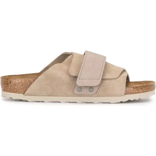 Anatomische Ledersandalen mit Klettverschluss , Herren, Größe: 41 EU - Birkenstock - Modalova