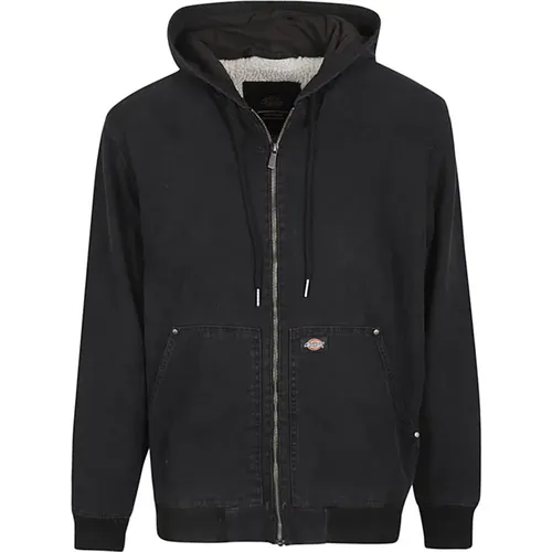 Zip-throughs, male, , Size: L Coats - True to Size - Model is 6ft 1in - Dickies - Modalova