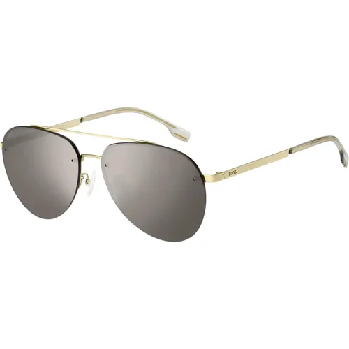 Sunglasses, male, , Size: 62 MM Gold/Silver Sunglasses - Hugo Boss - Modalova