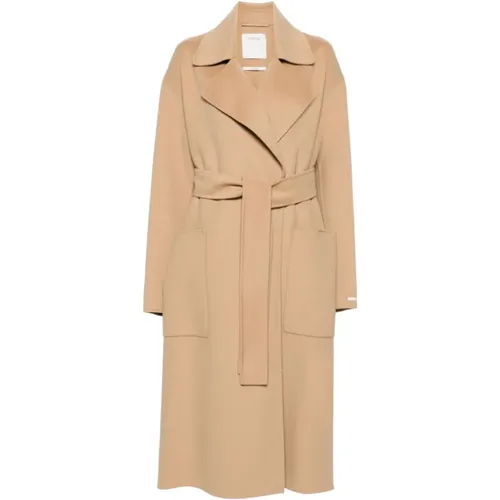Wool Coat with Revers Collar , female, Sizes: 2XS - SPORTMAX - Modalova