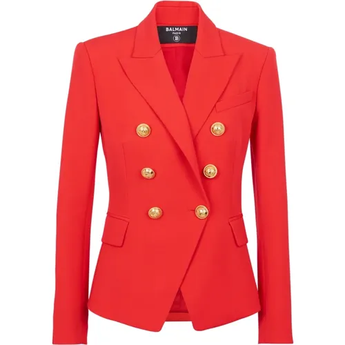Classic 6-button jacket , female, Sizes: M, XS, S - Balmain - Modalova