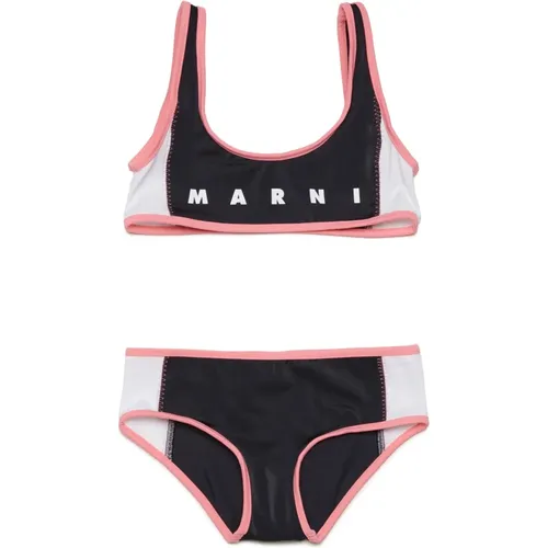 Lycra Bikini Badeanzug mit Farbblock Details - Marni - Modalova