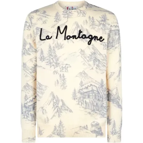 Heron Sweater with La Montagne Embroidery , male, Sizes: XL - MC2 Saint Barth - Modalova